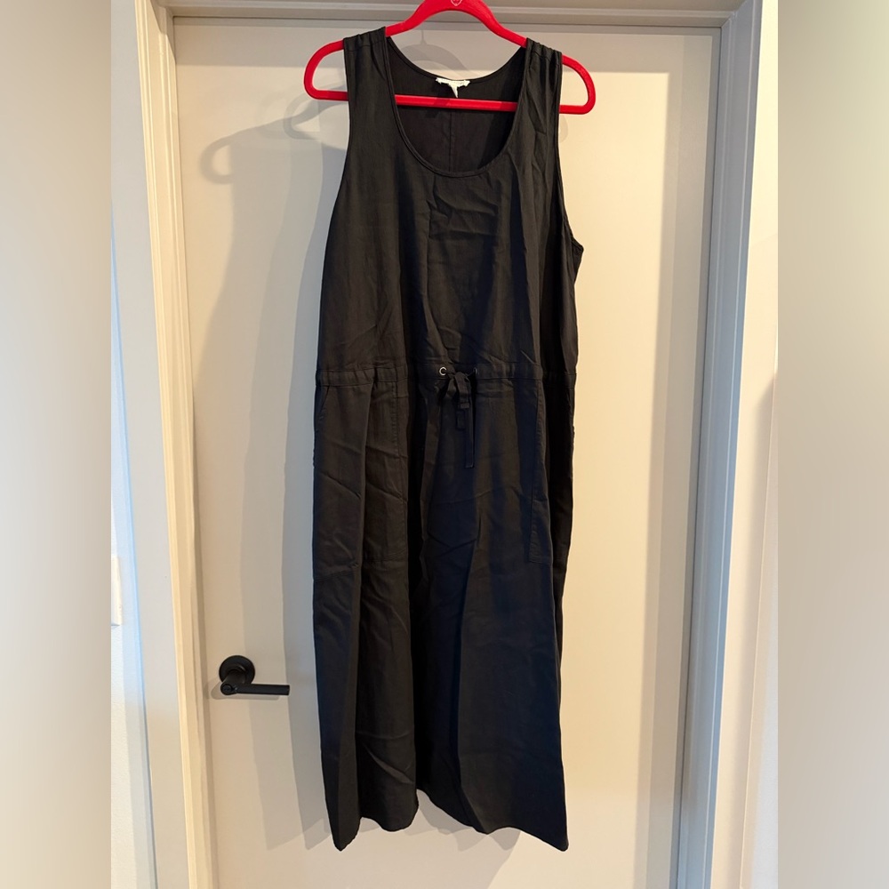 Eileen Fisher Black Sleeveless Midi Dress
